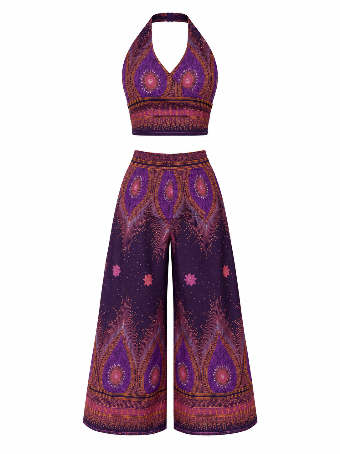 Set Boho - Top & Pantalón wrap